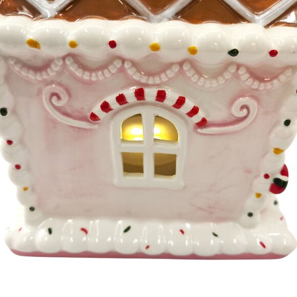 Mr. Christmas Ceramic Gingerbread House Light-Up Hand-Painted - Picture 11 of 15